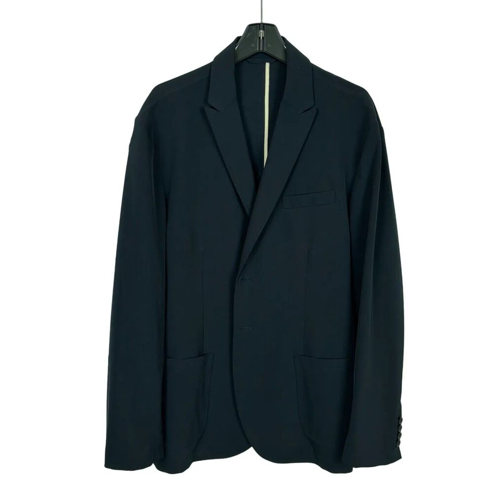 Blue Pronto Uomo Midnight Blue Blazer Jacket Slip Pockets Men's XXL Two Button